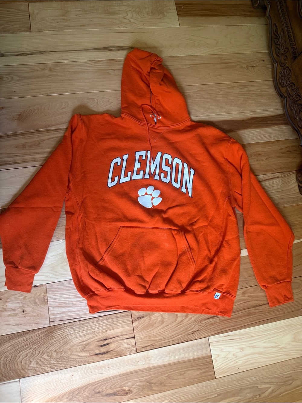 Russell Athletic Orange Clemson Hooded Sweatshirt
